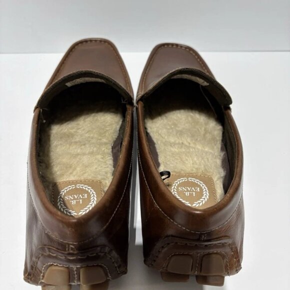 L.B. Evans Men’s Alton Slippers Brown Leather, Size 9 M main image 5
